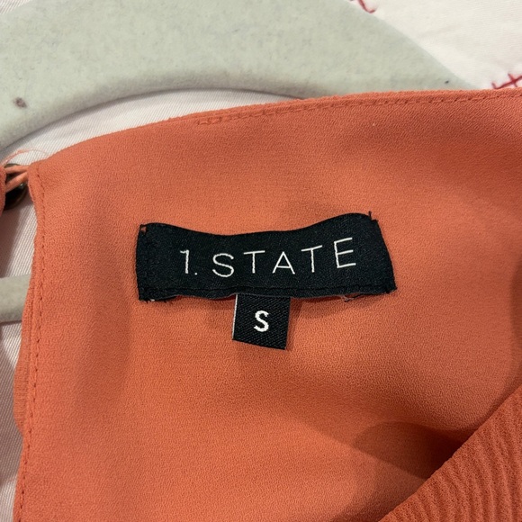 STATE Rust Ruffled Blouse - Picture 2 of 3